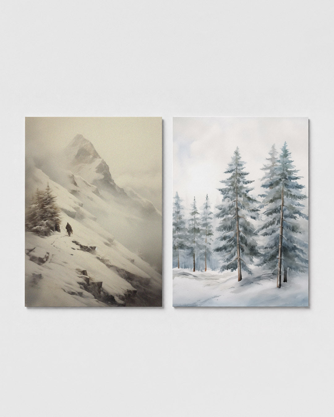 Berglandschap in mist Posterset