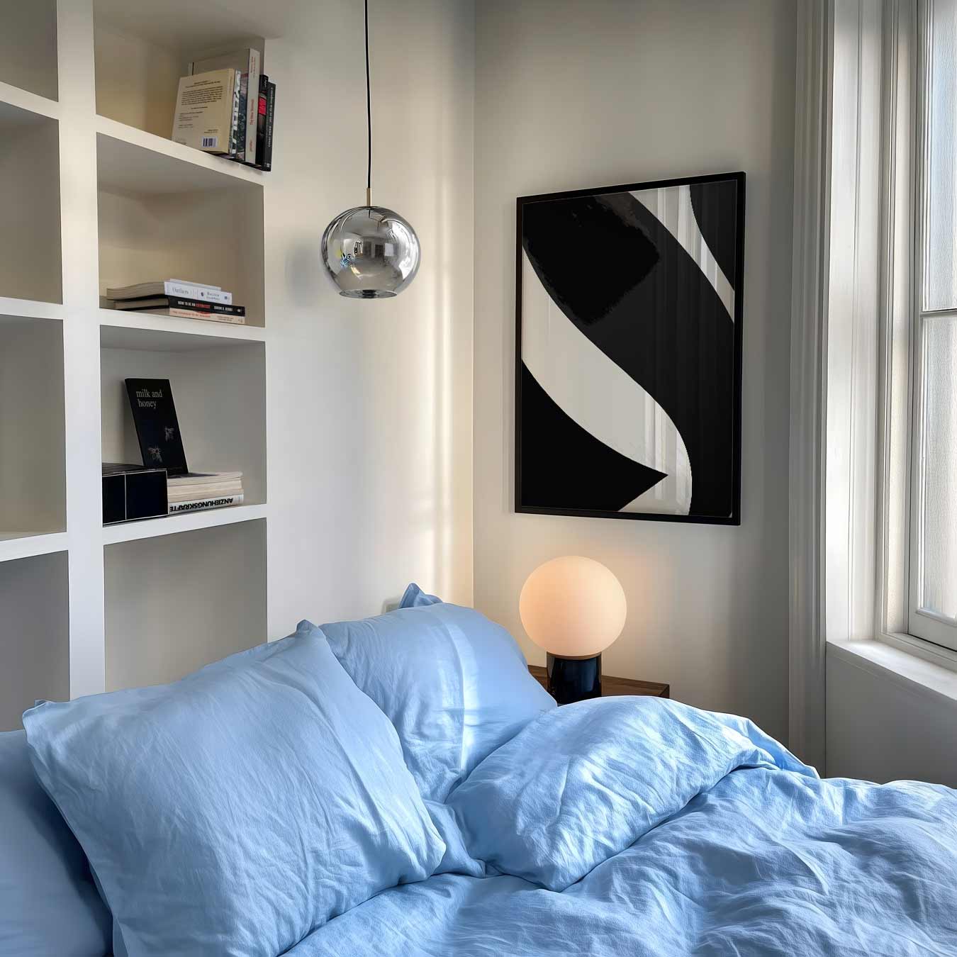 Moderne Monochrome Abstracte Poster-WallArtistic