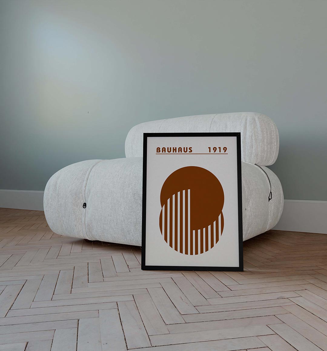 Cirkel en lijnen Poster