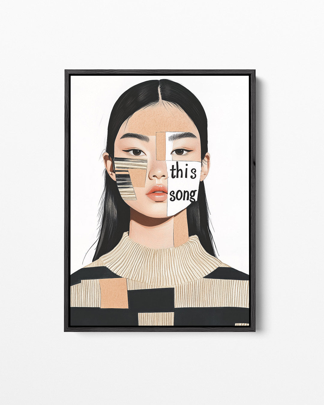 Geometrisch portret Kunstwerk