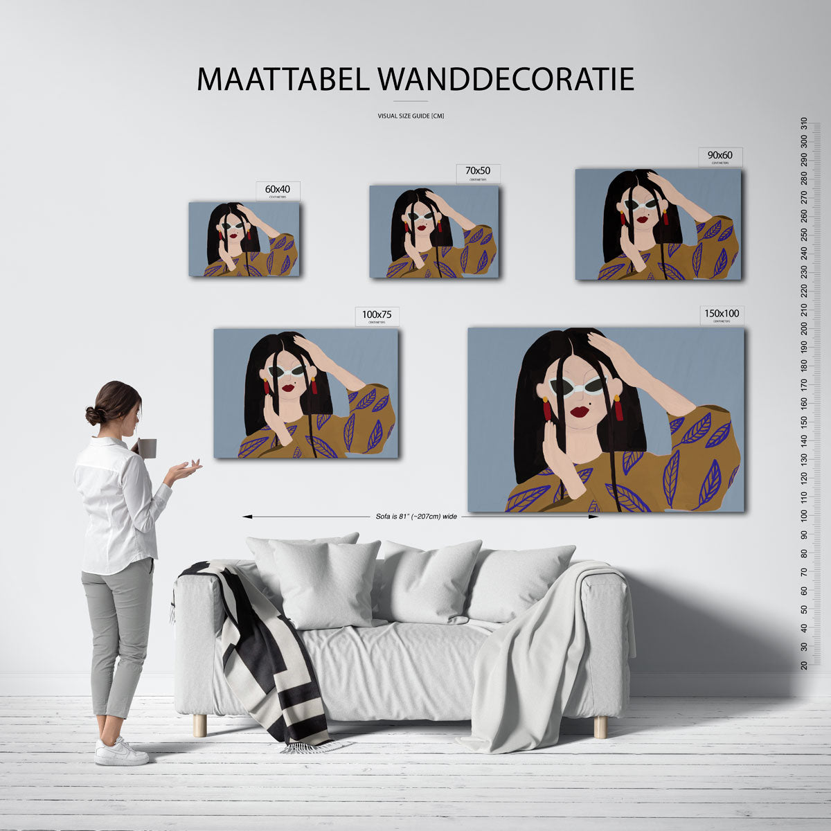 Vrouwelijk portret Kunstwerk