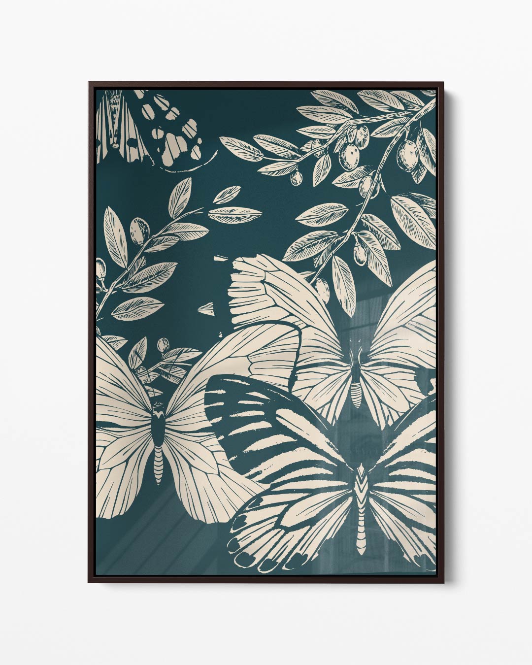 Vlinders in de Nacht Kunstwerk-canvas-dibond-plexiglas-wanddecoratie-WallArtistic