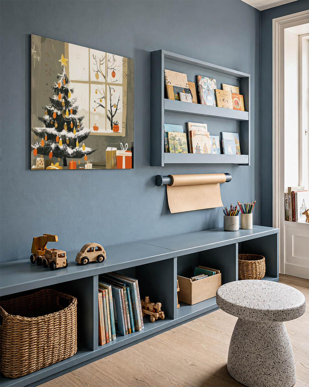 Kerstboom met cadeaus Kunstwerk