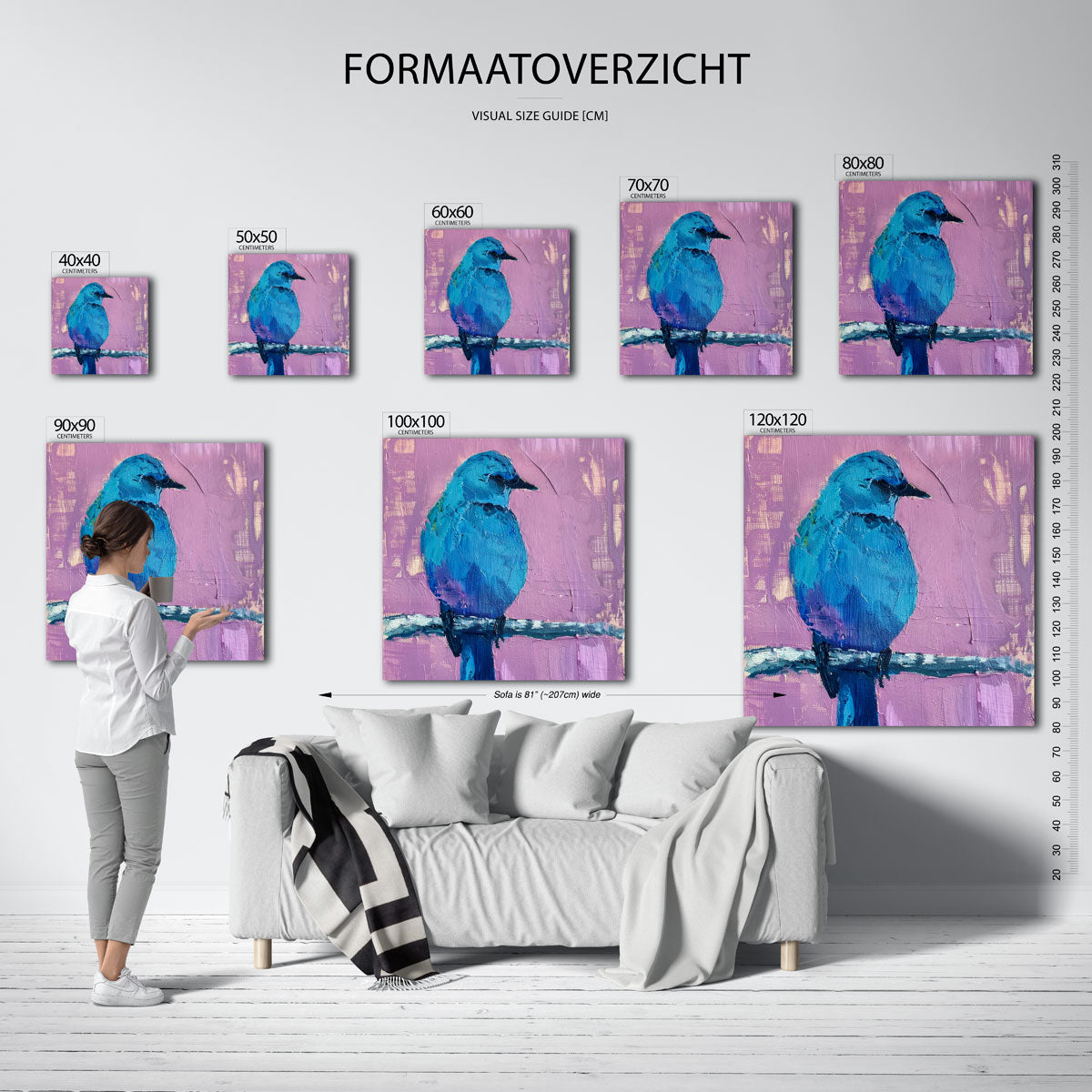 Blauwe vogel Poster