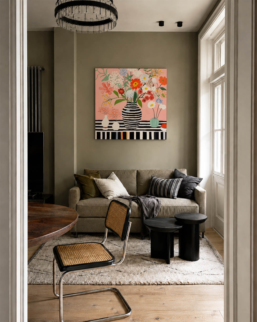 Bloemrijke compositie Kunstwerk