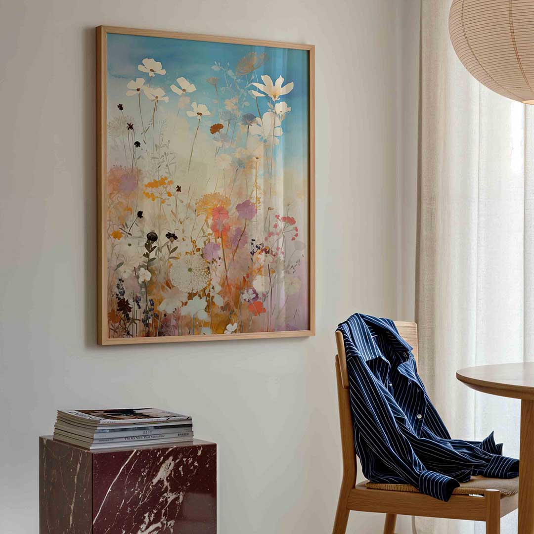Bloemen in zachte tinten Poster