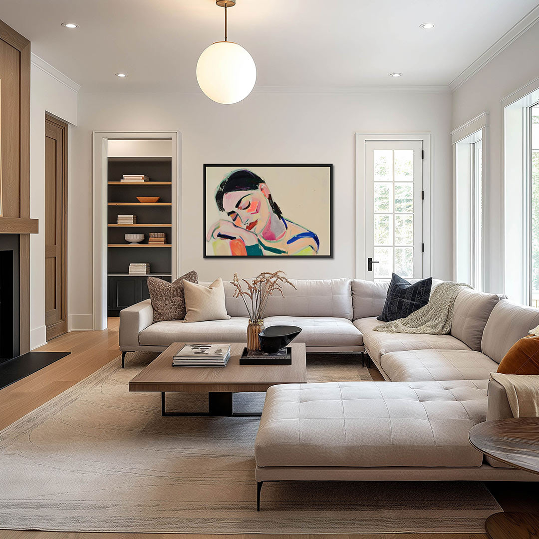 Dromerige kleurencompositie Kunstwerk