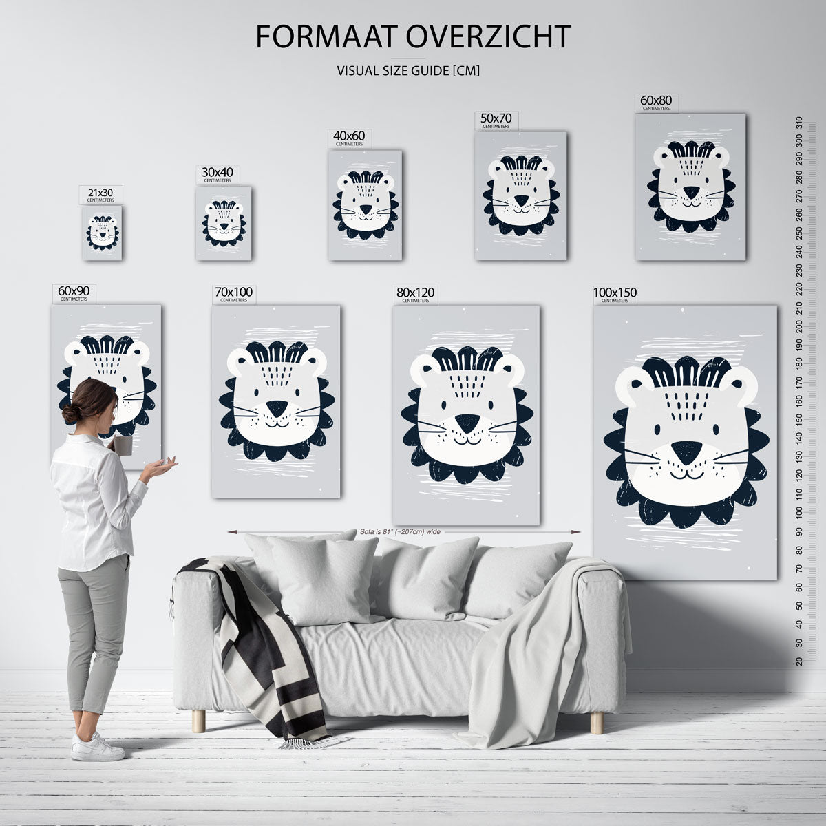 Leeuw gezicht Poster