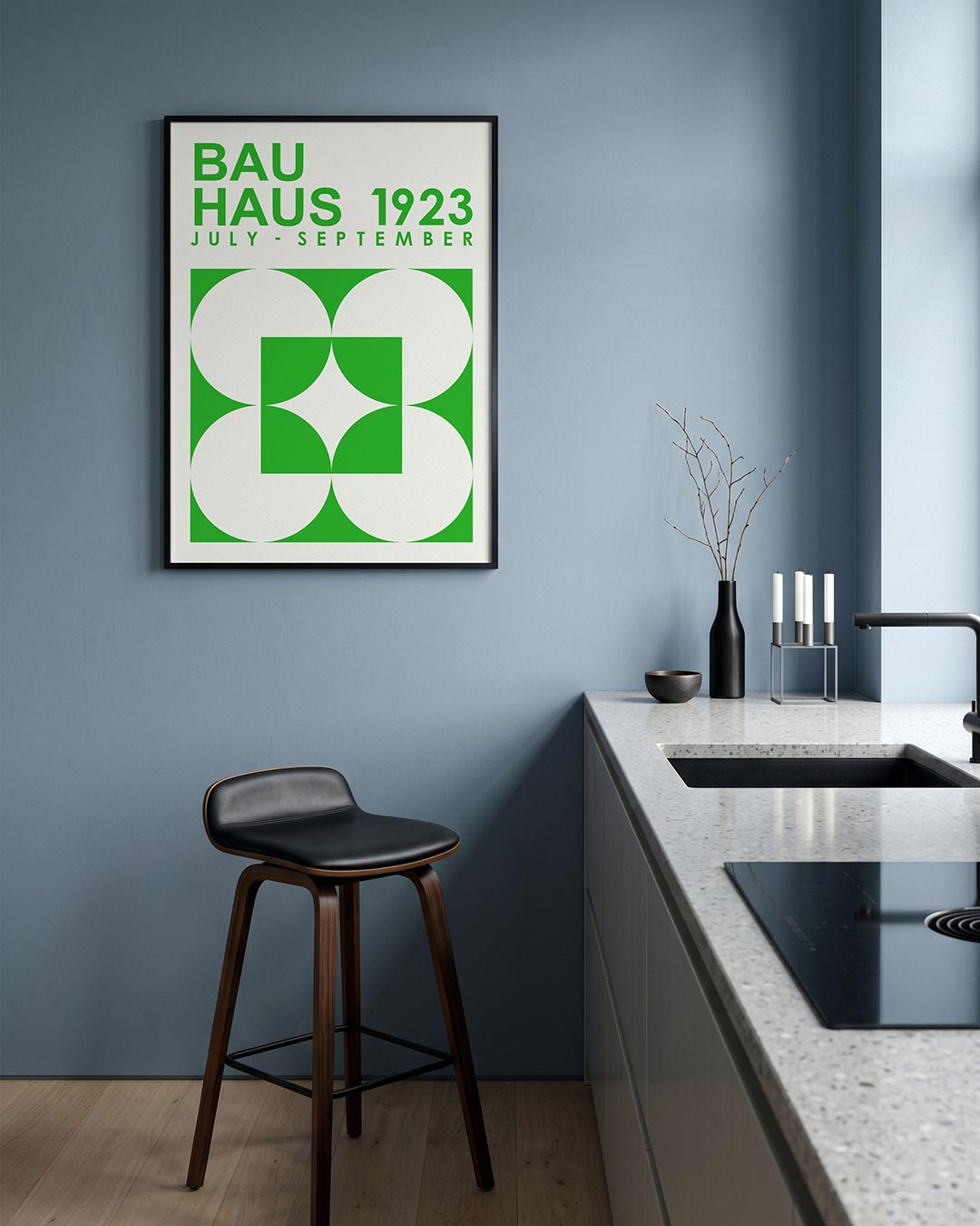Groene cirkelpatronen Poster