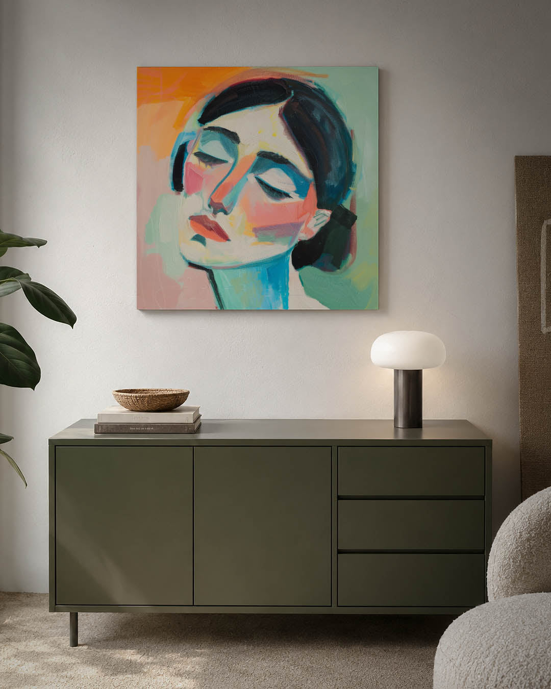 Dromerige kleurencompositie Kunstwerk
