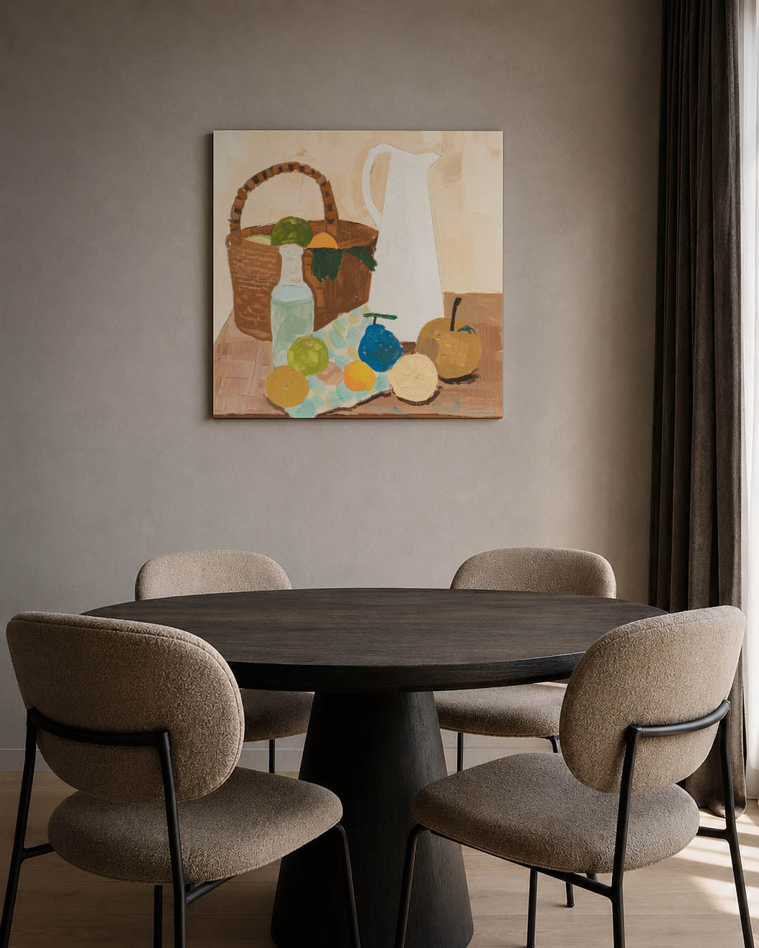 Fruit en mand Kunstwerk
