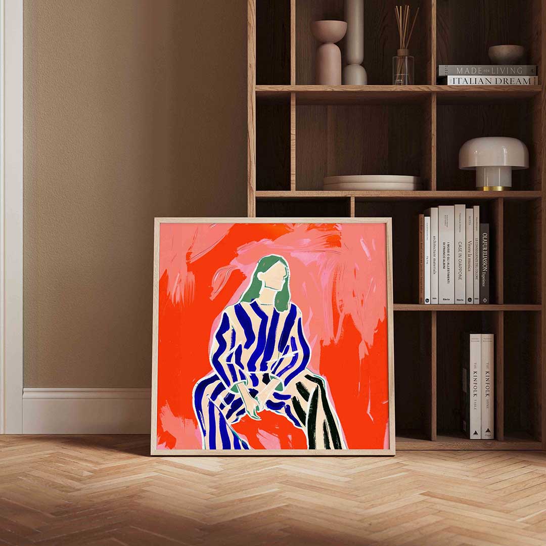Gestreepte outfit Poster