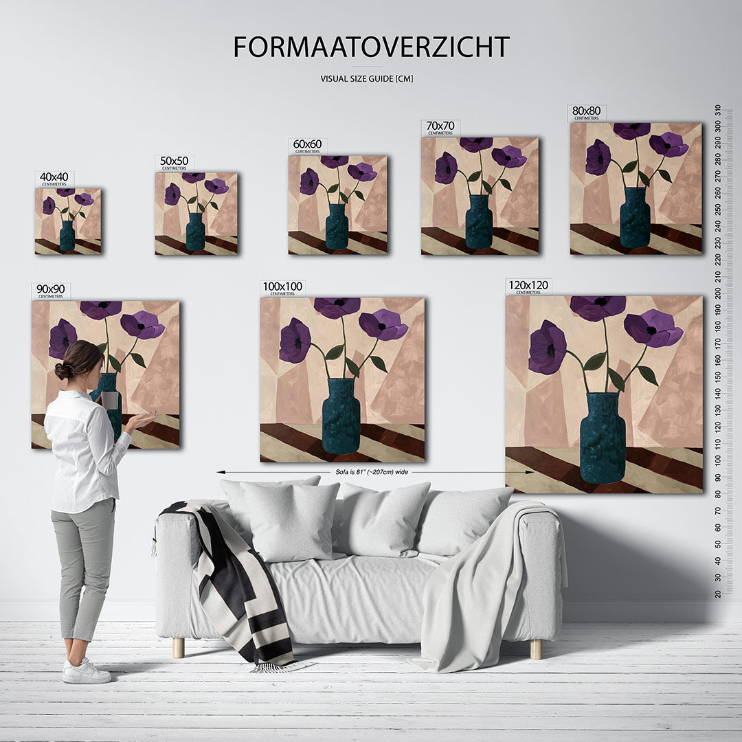 Bloemen in vaas Kunstwerk