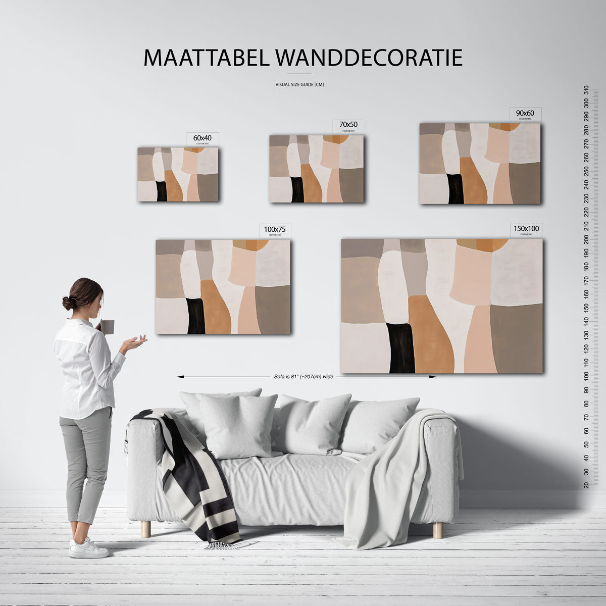 Organische vormen compositie Kunstwerk