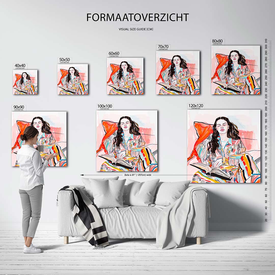 Kleurrijke lezing Kunstwerk