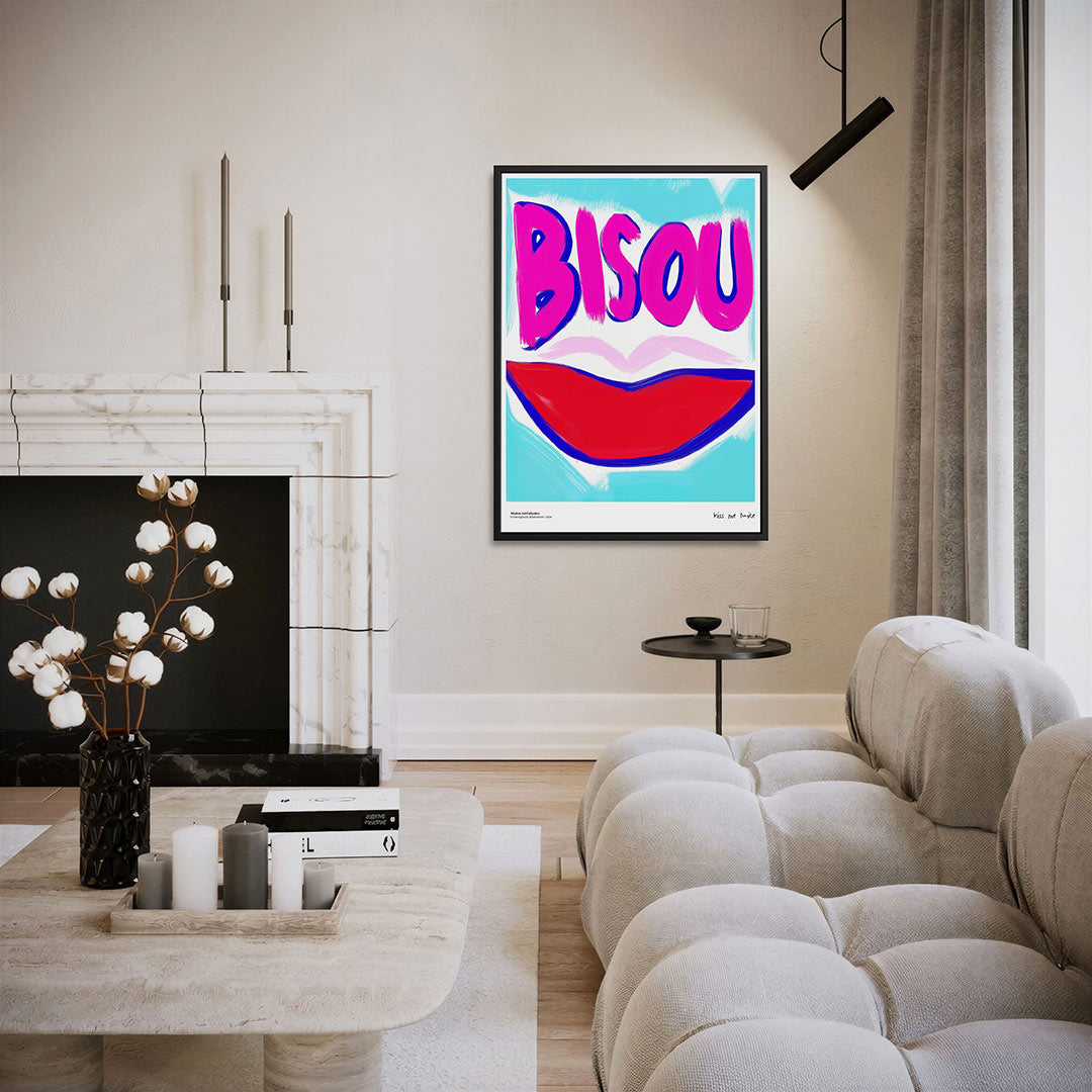 Kleurrijke kus Kunstwerk