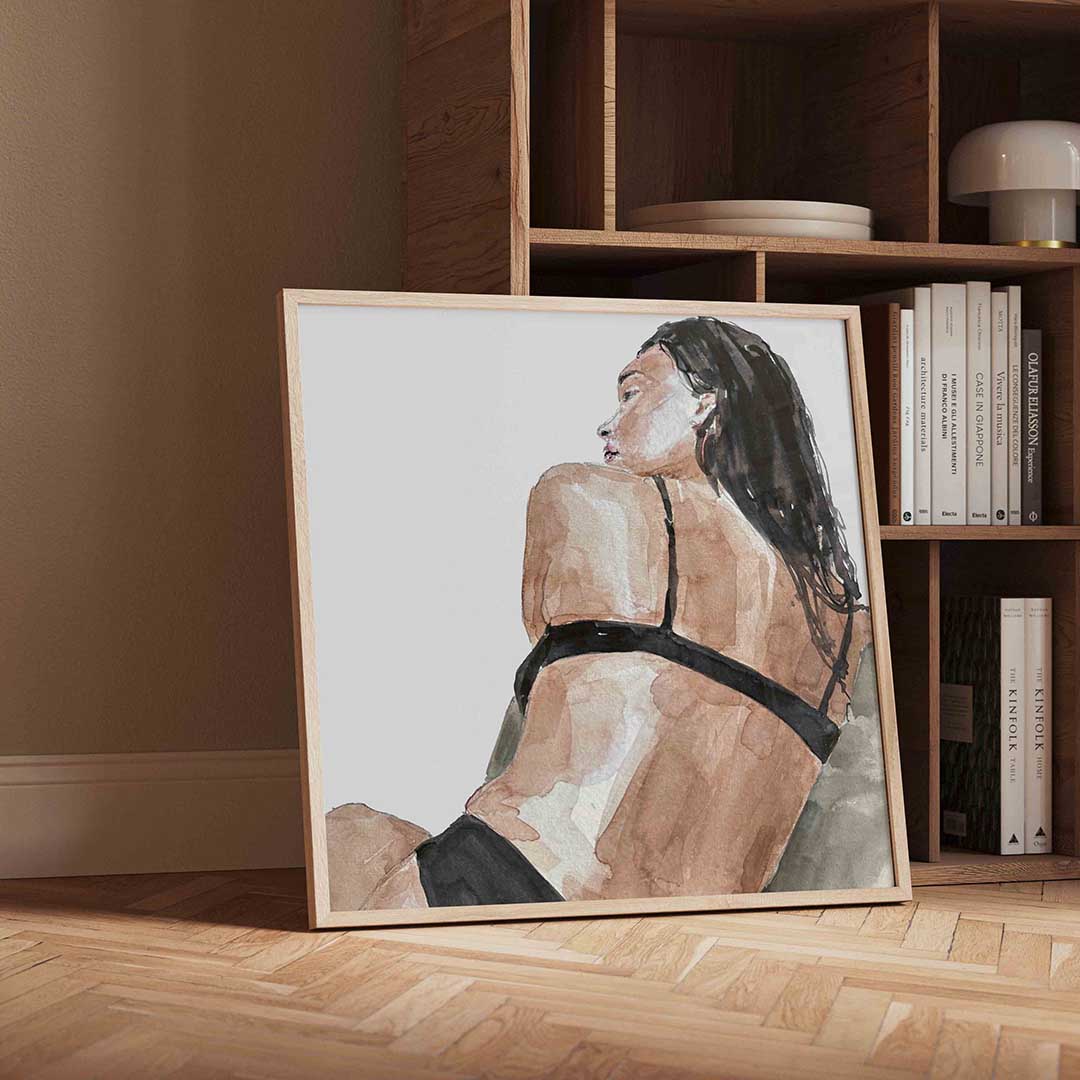 Vrouw in zwart Poster