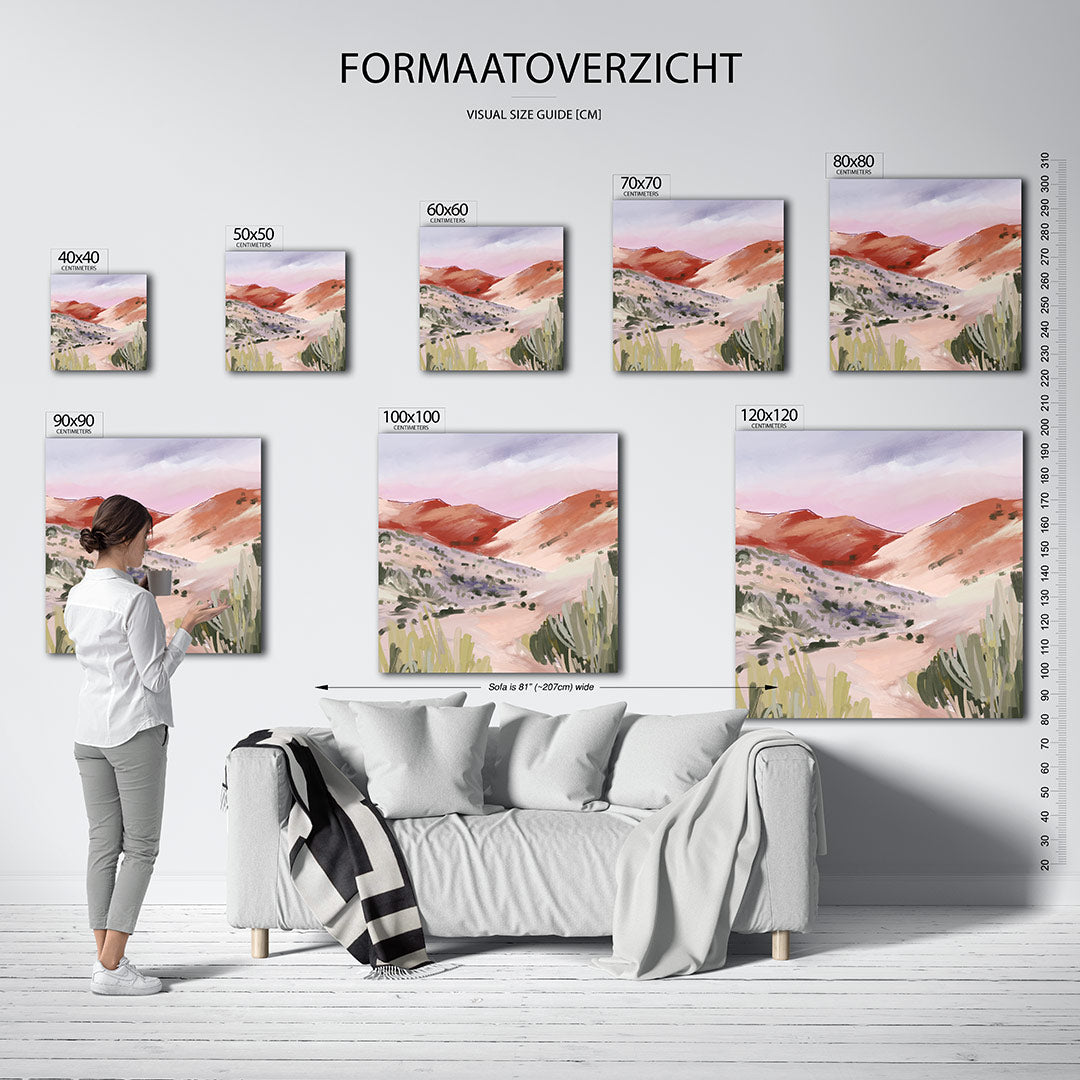 Kleurrijke heuvels Kunstwerk