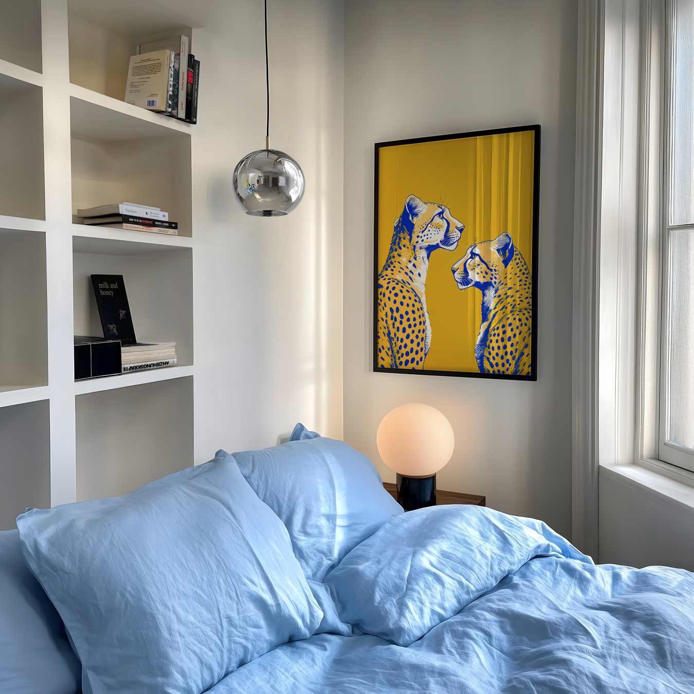 Stijlvolle Gele Luipaard Poster-WallArtistic