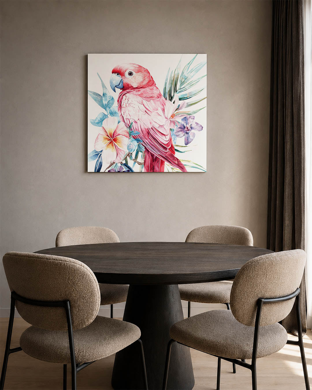 Vrolijke papegaai Kunstwerk
