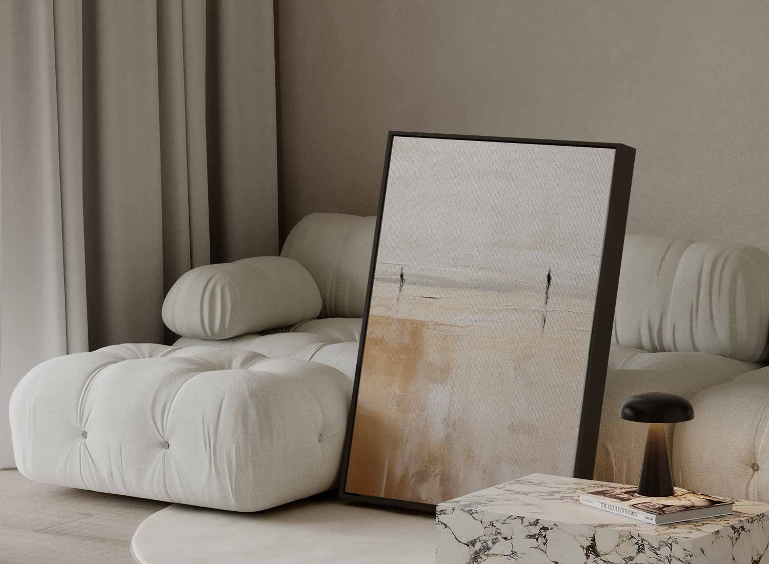 Wandelingen op het Strand Kunstwerk-canvas-dibond-plexiglas-wanddecoratie-WallArtistic