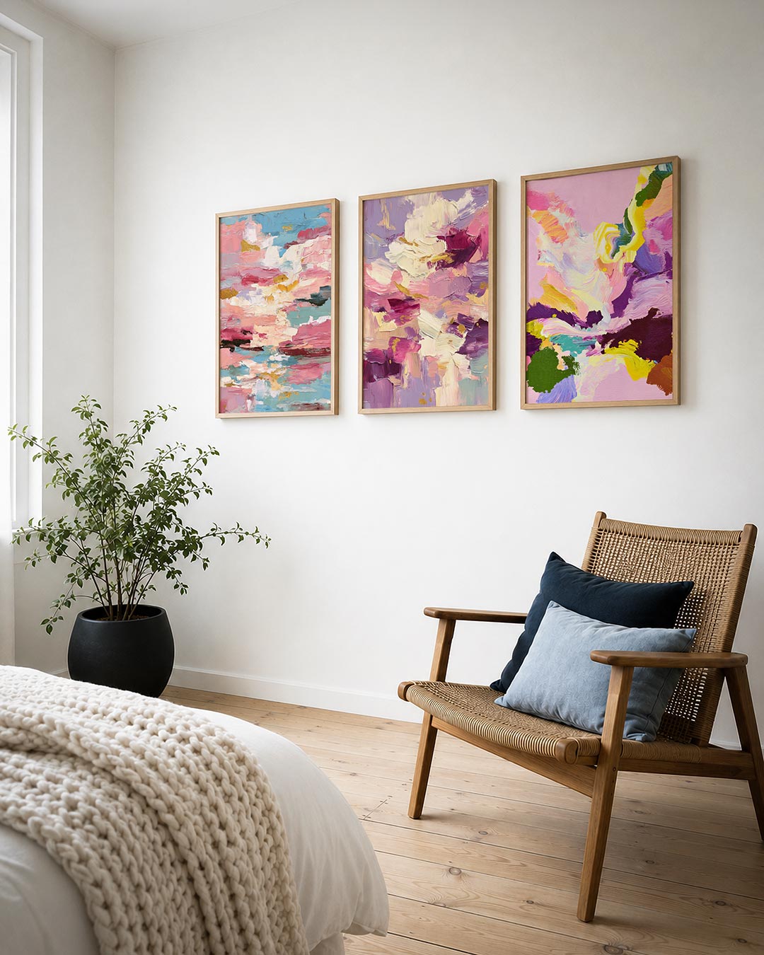 Kleurige vlakken Posterset