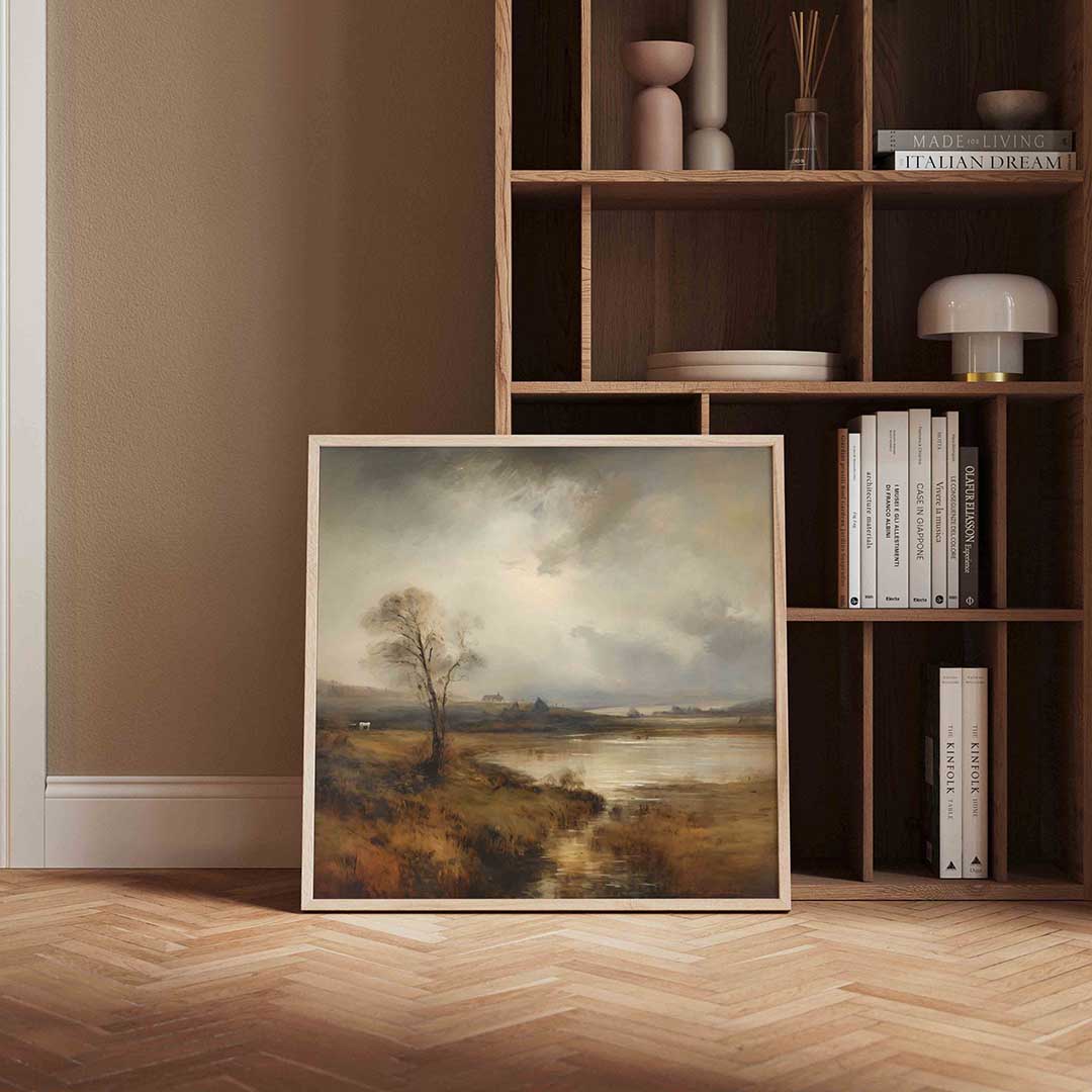 Landschap met boom en water Poster