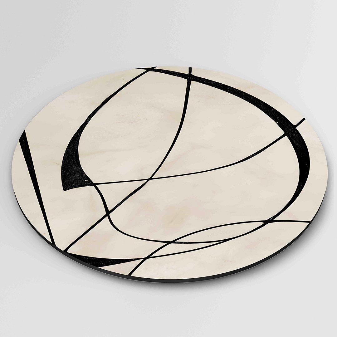 Abstracte lijnen Muurcirkel