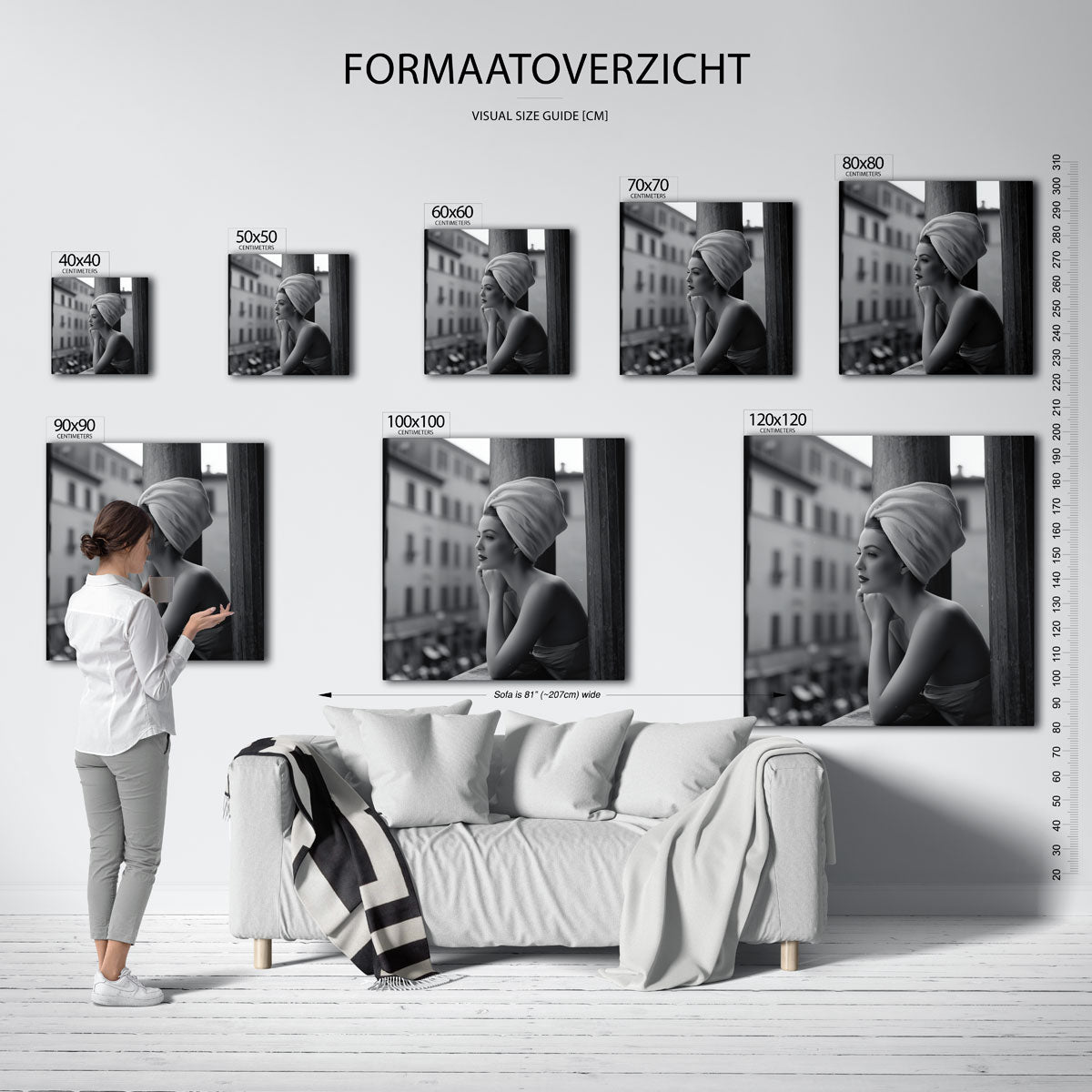 Vrouw met handdoek Poster
