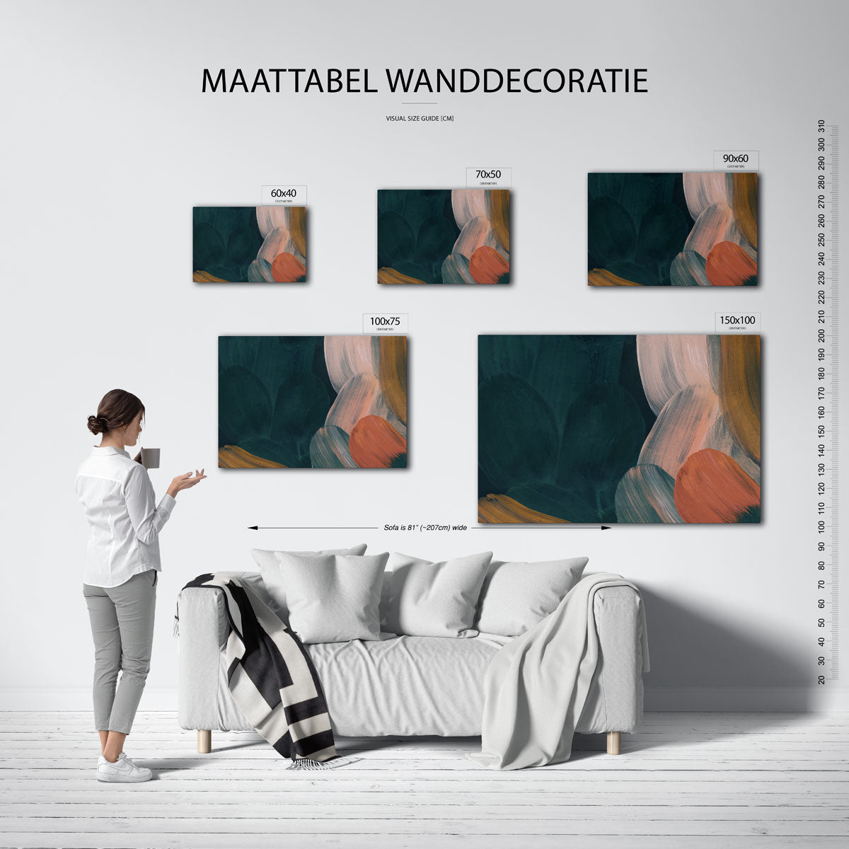 Organische kleurencompositie Kunstwerk