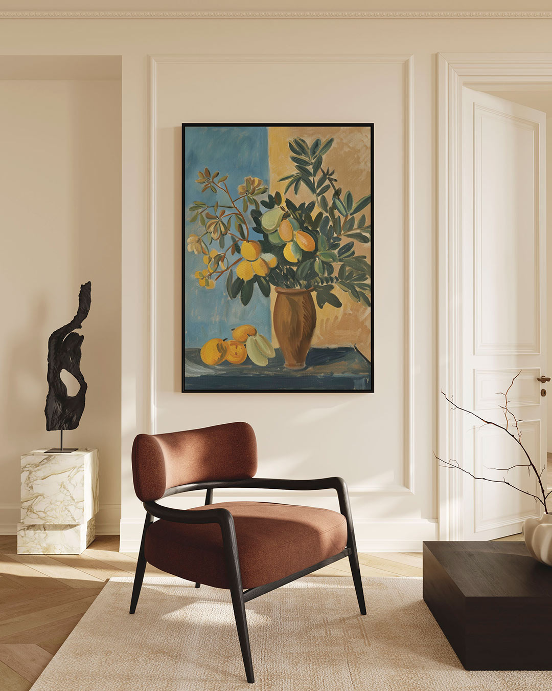 Kleurrijke bloemenvorm Kunstwerk