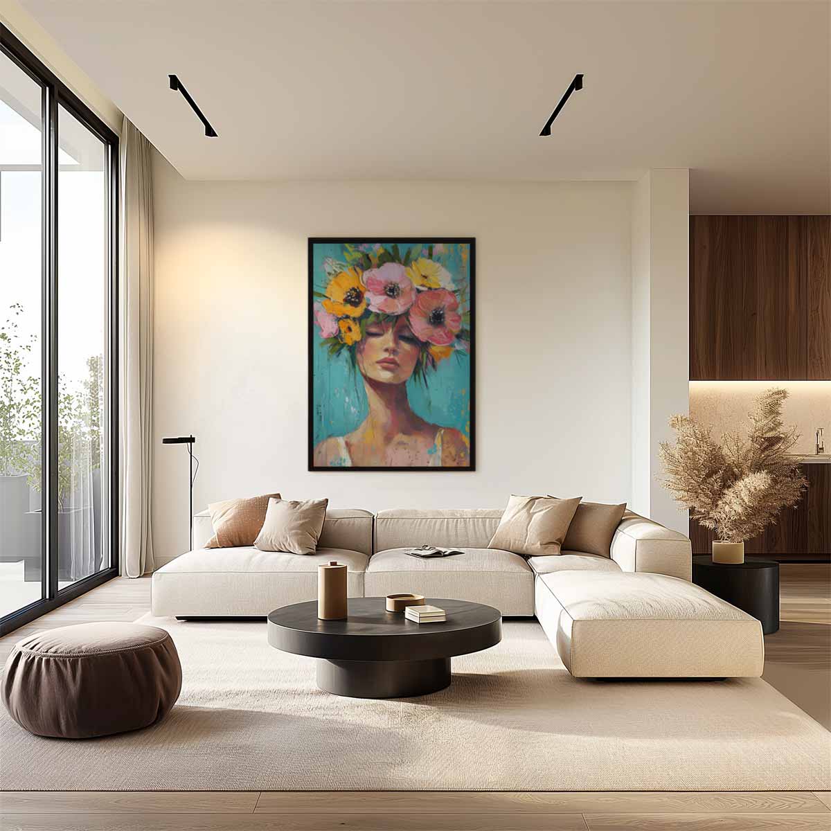 Bloemenpracht Portret Kunstwerk-canvas-dibond-plexiglas-wanddecoratie-WallArtistic