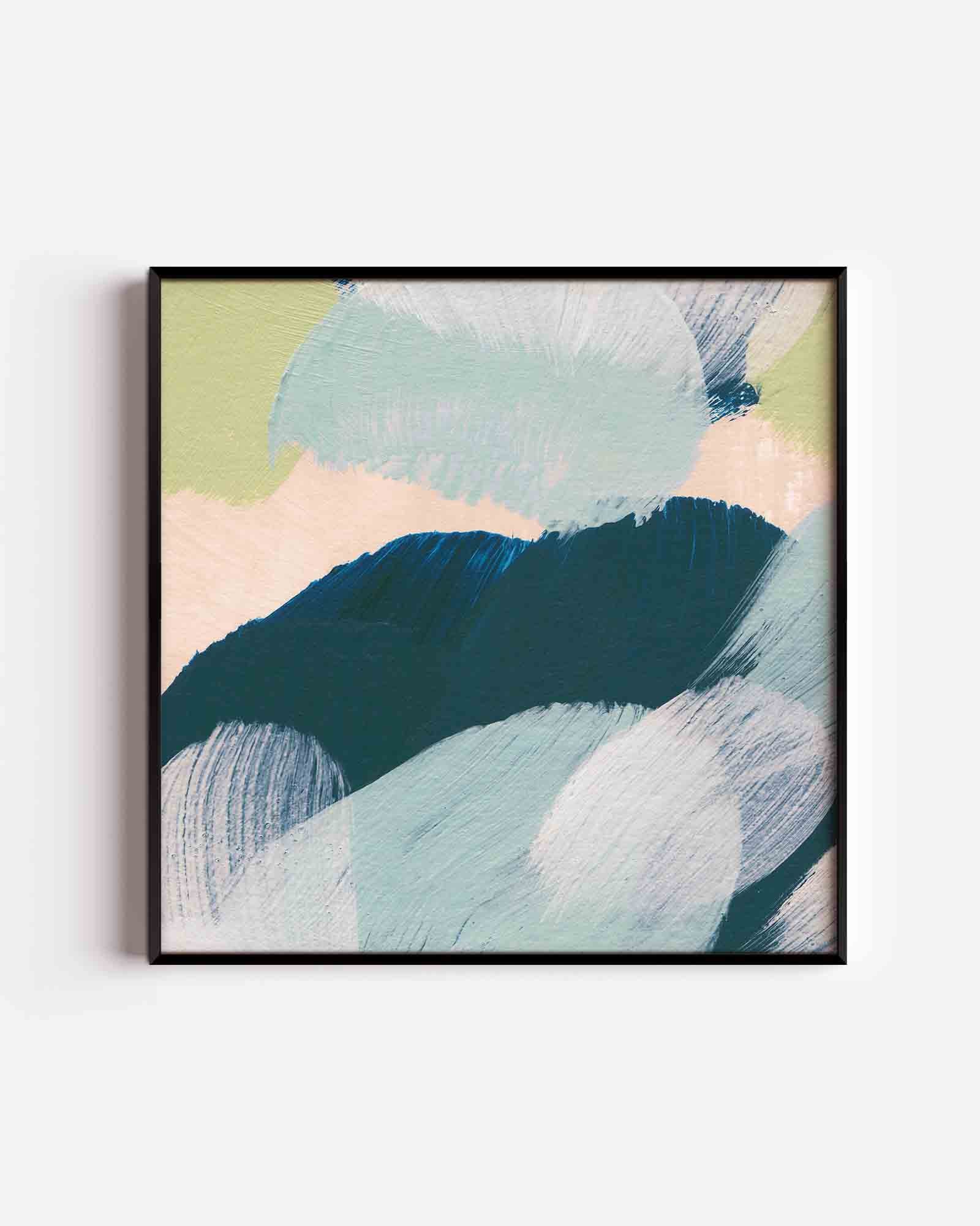 Abstracte penseelstreken Poster