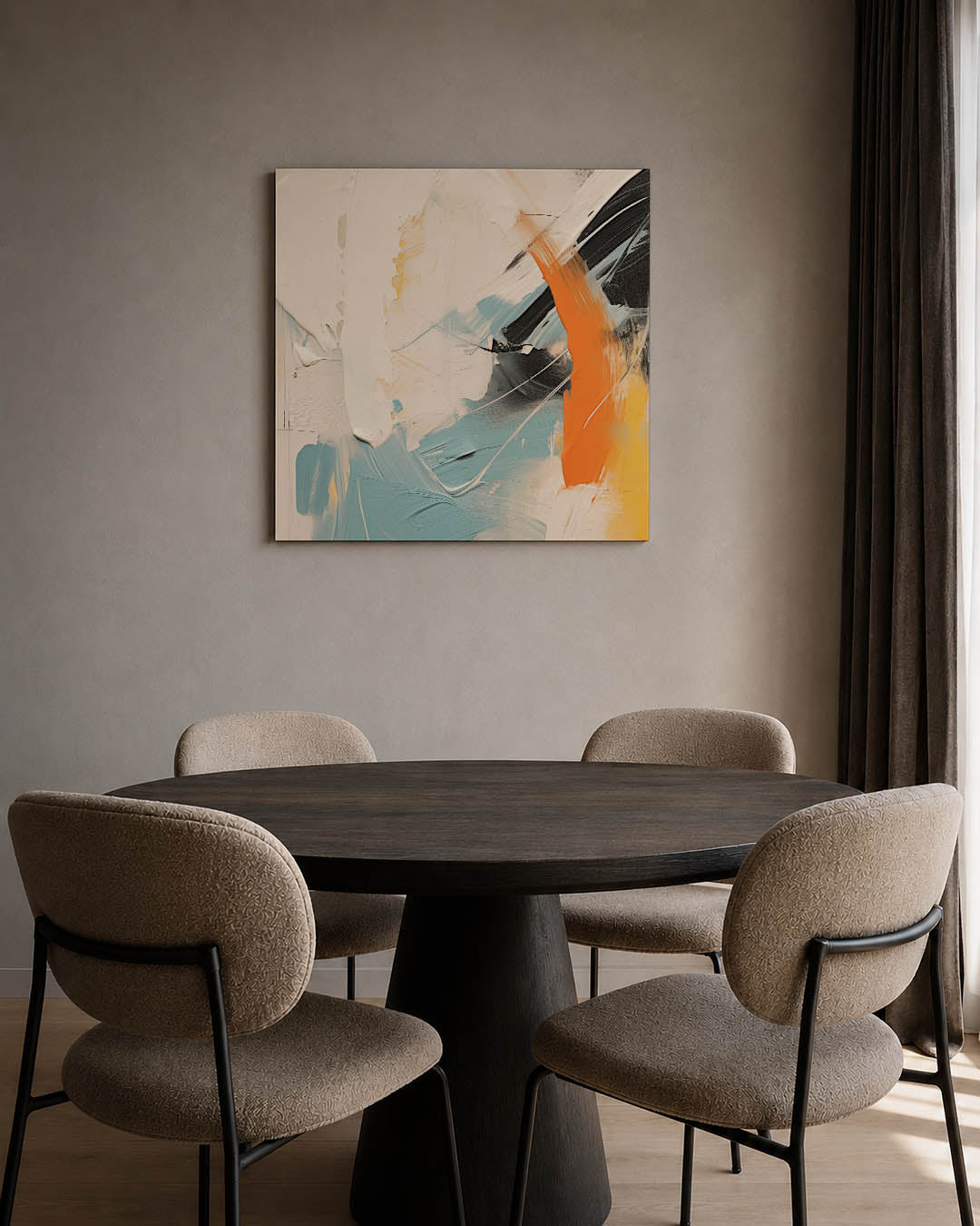 Dynamische kleurencompositie Kunstwerk