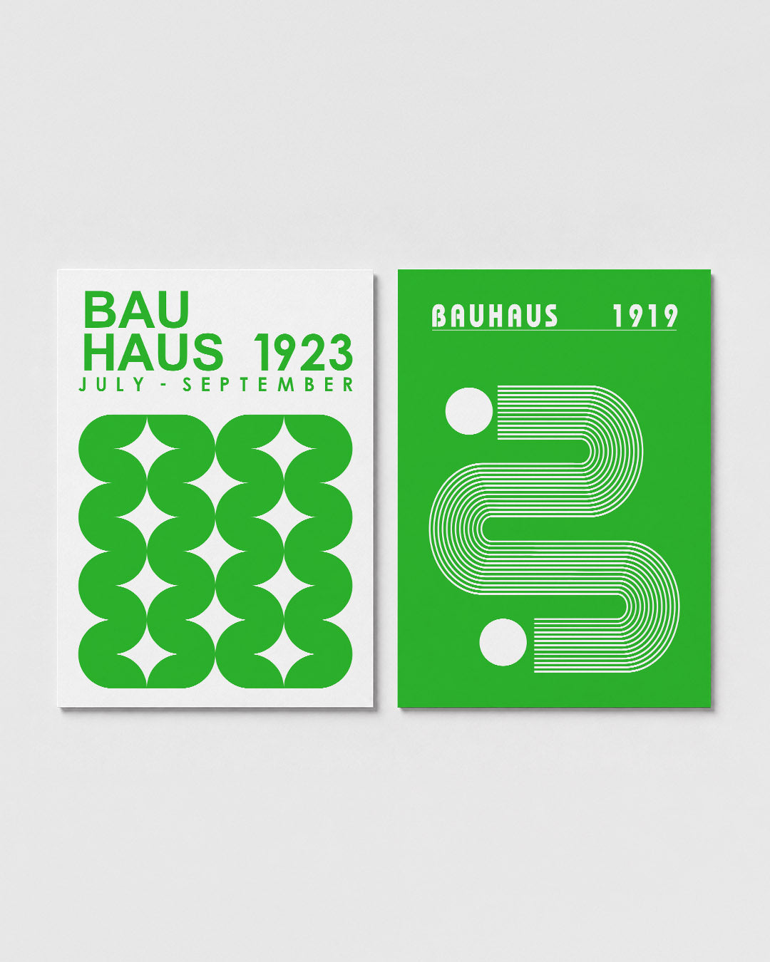 Groene vormritme Posterset