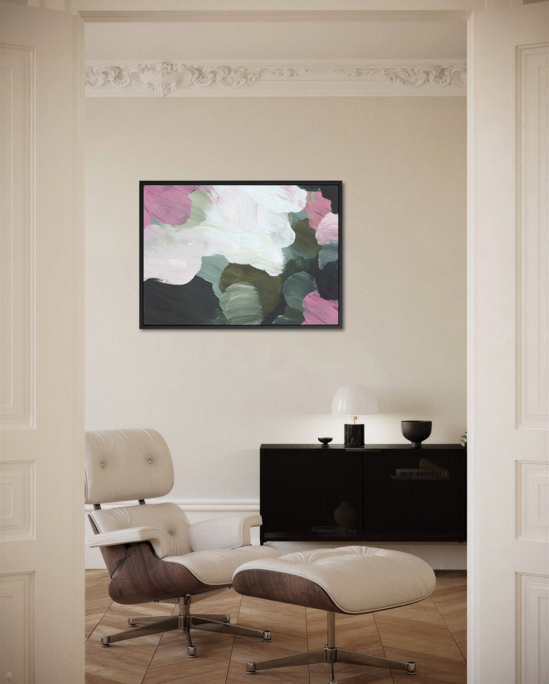 Kleurrijke borstelvegen Kunstwerk
