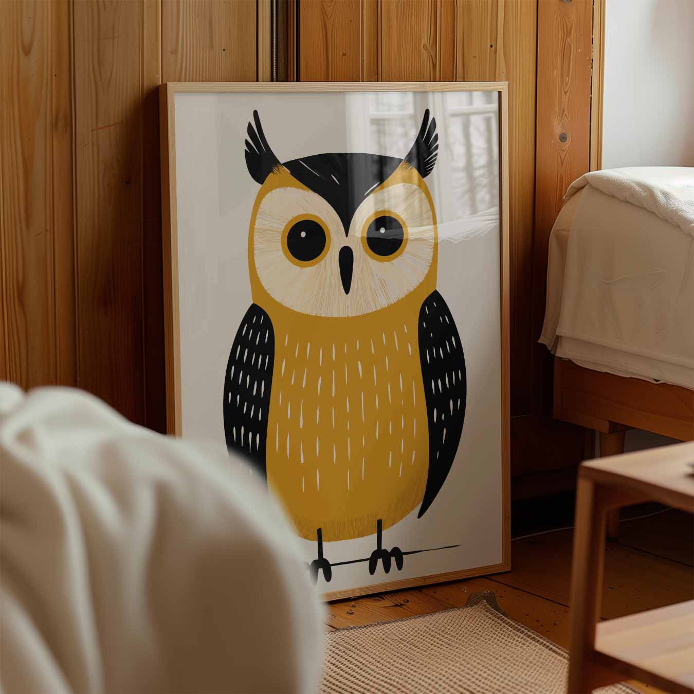 Schattige Uilenposter voor Thuis Poster-WallArtistic
