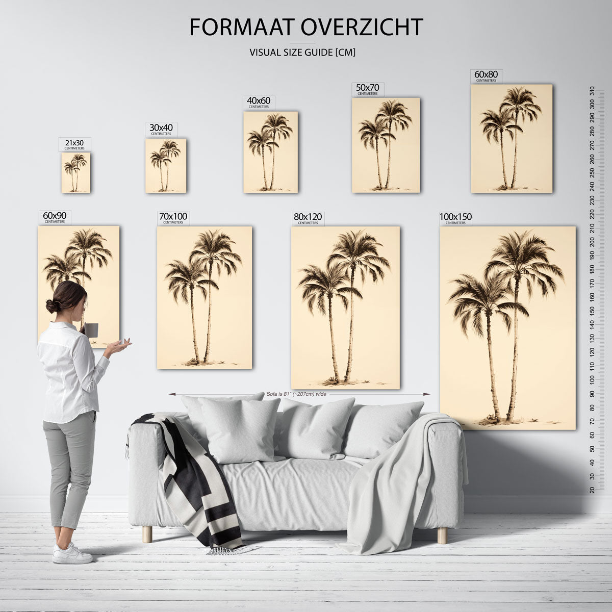 Twee palmbomen Poster