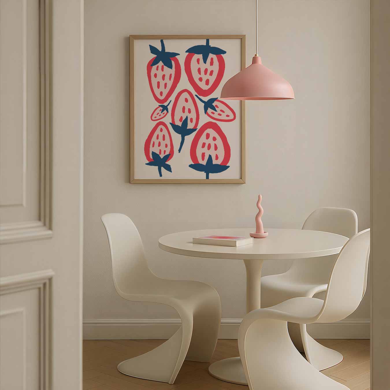 Vrolijke Aardbeien Print Poster-WallArtistic
