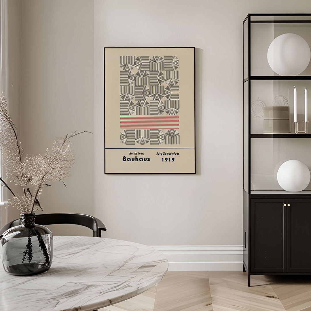 Lijnpatroon en vormen Poster