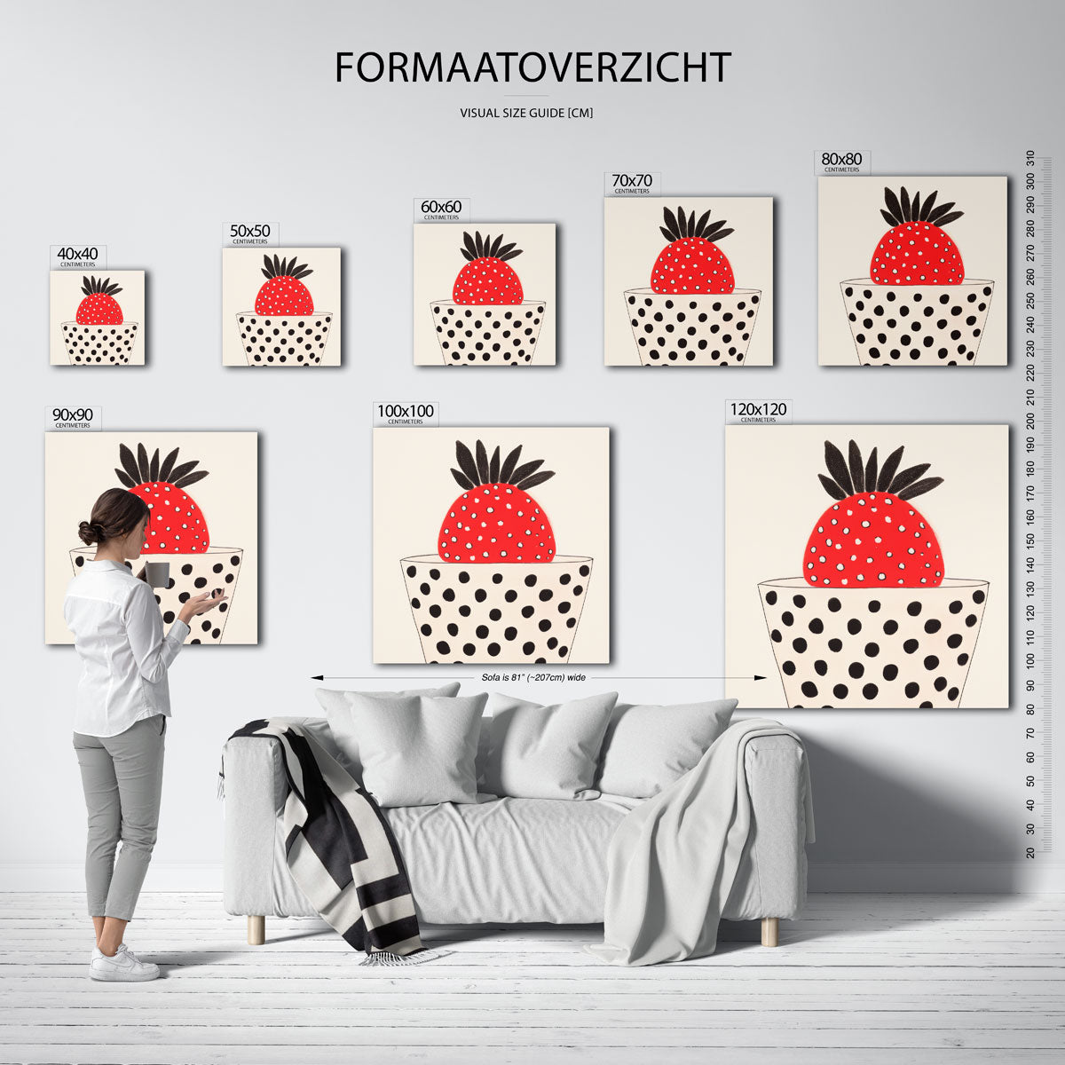 Aardbei in beker Poster