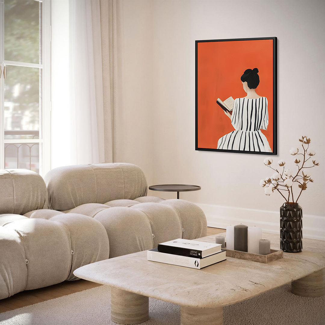 Vrouw met boek Kunstwerk