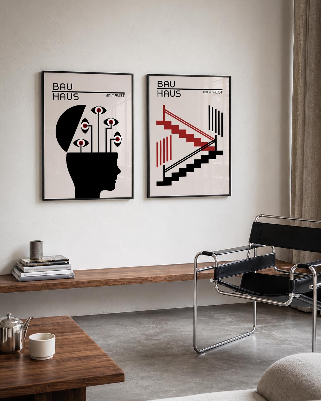Oog en lijnenspel Posterset