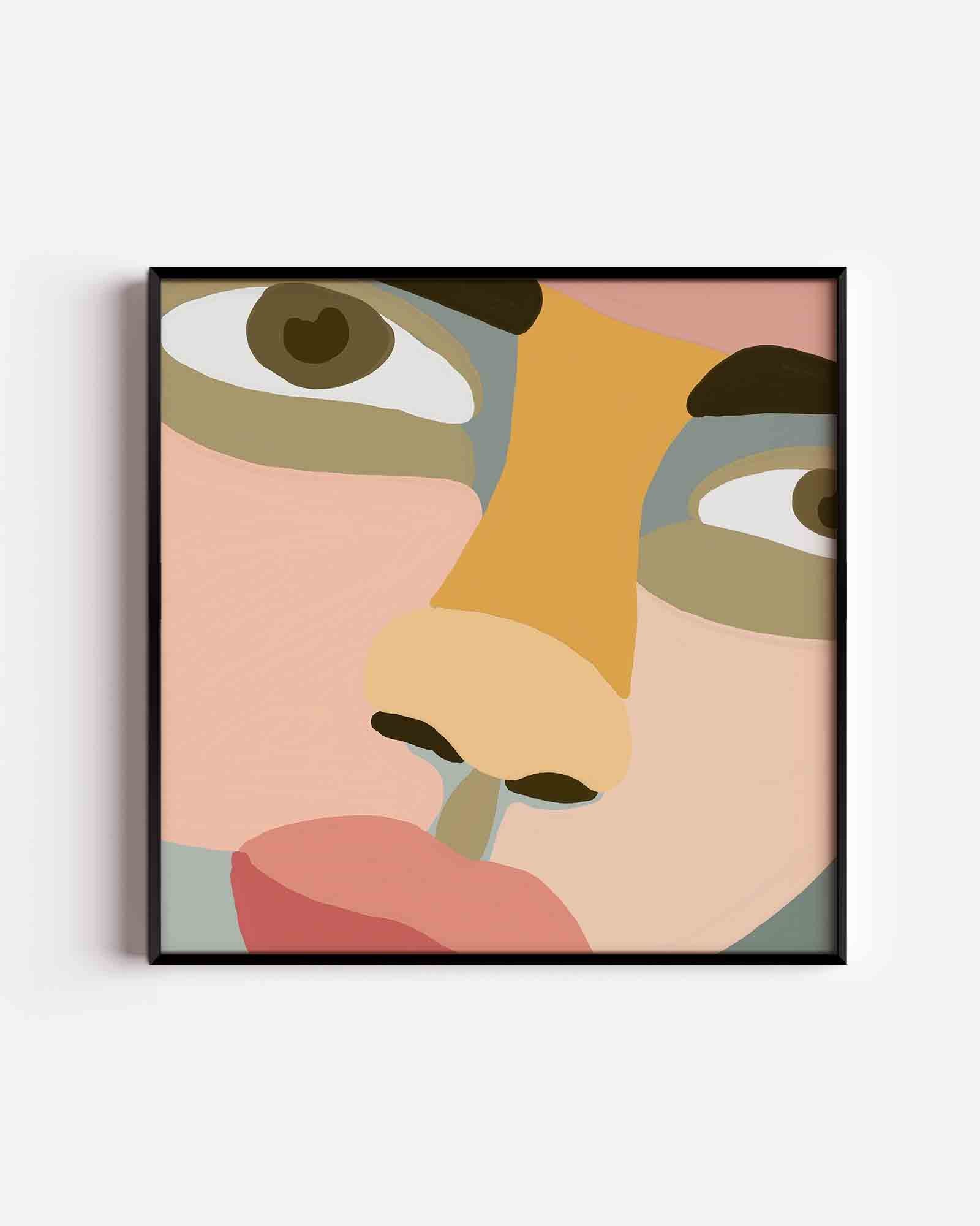 Abstract gezicht Poster