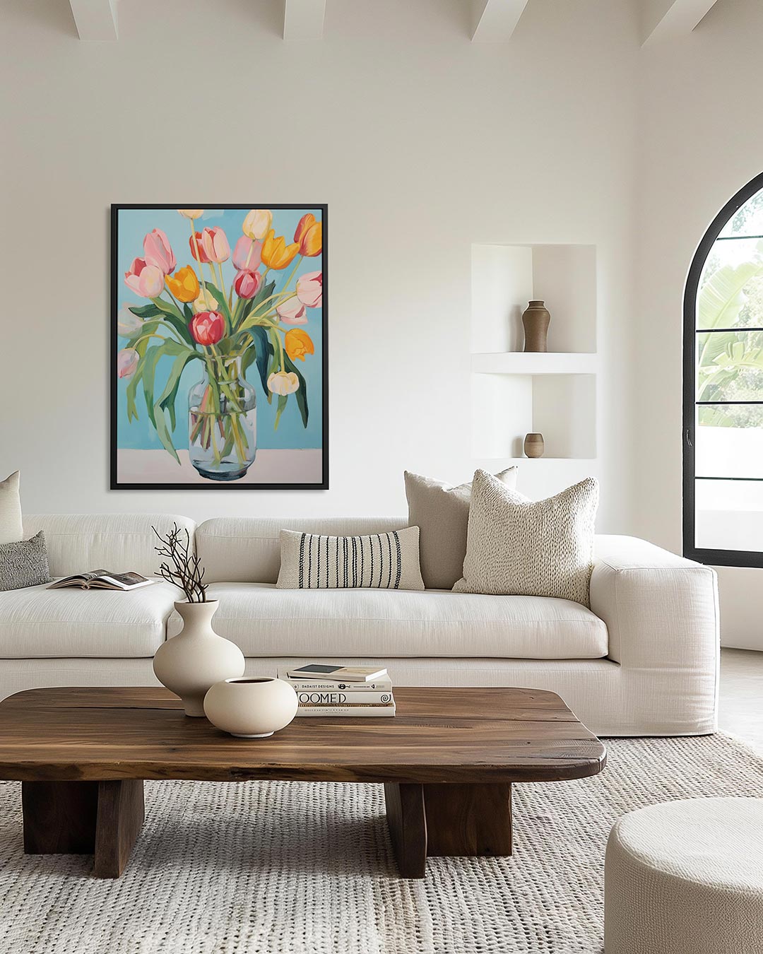 Bloemen in vaas Kunstwerk