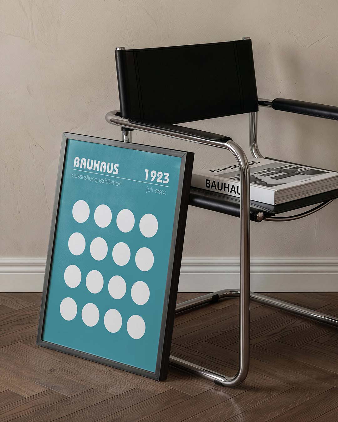Cirkelpatroon blauw Poster