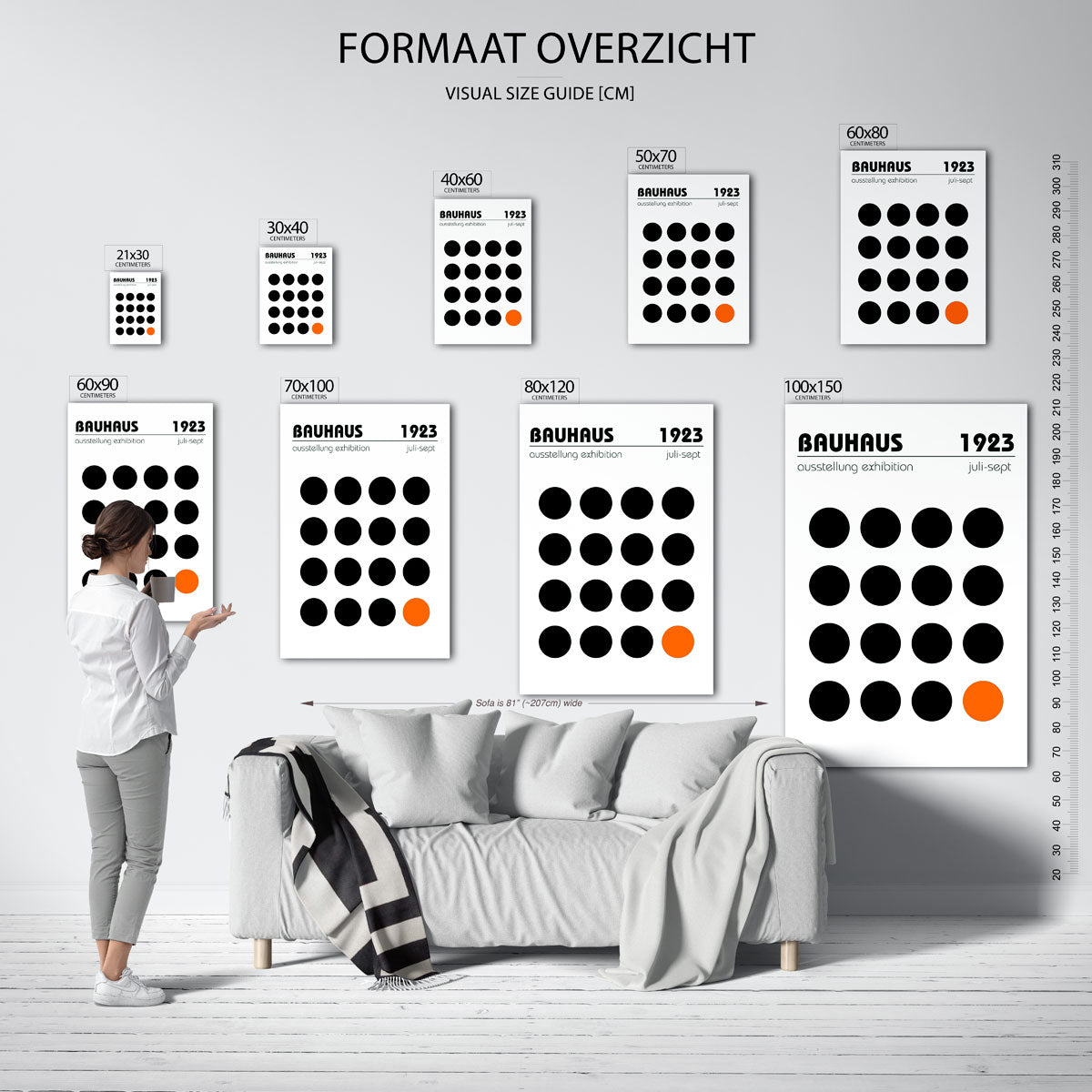 Cirkelpatroon en contrast Poster