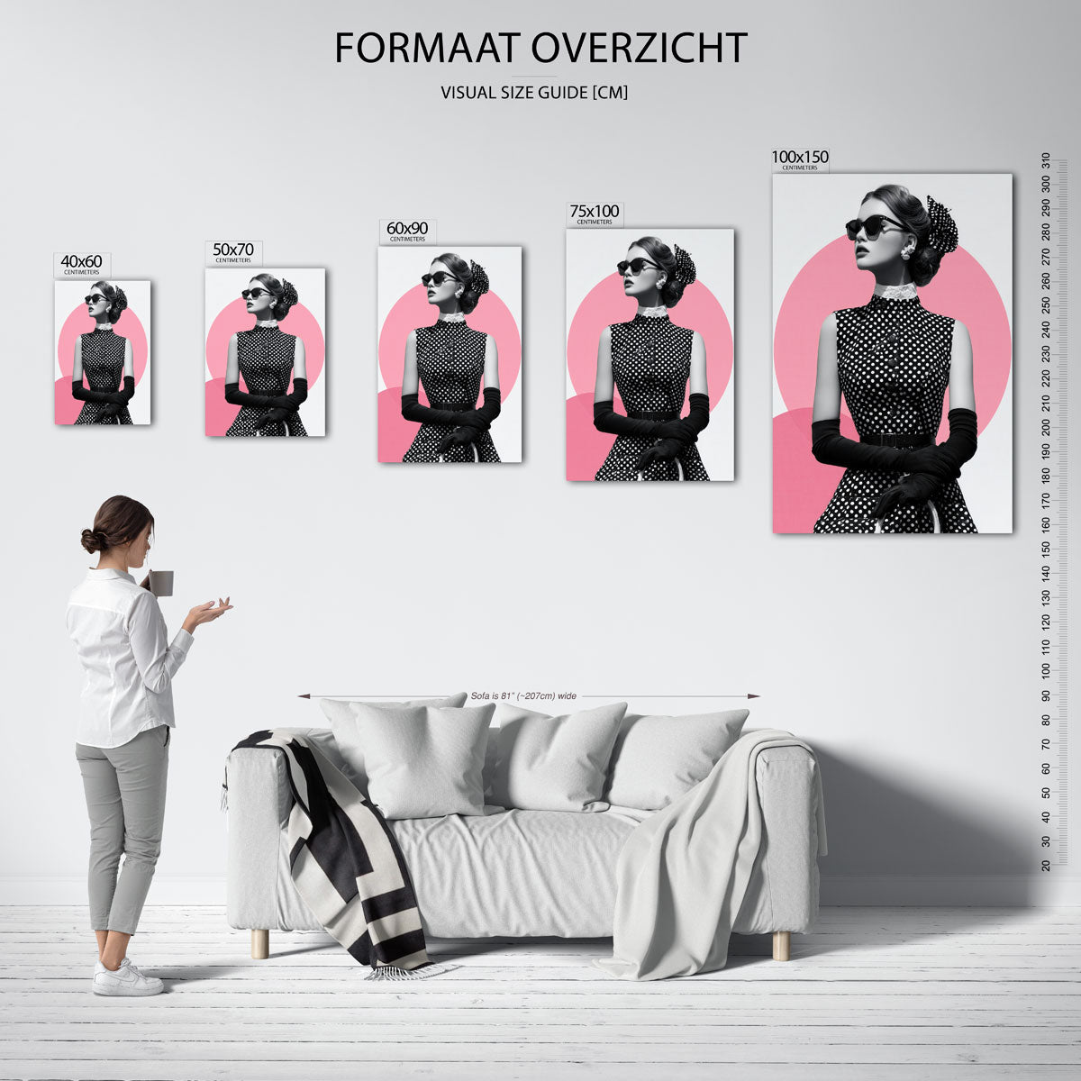 Stijlvolle vrouw Kunstwerk
