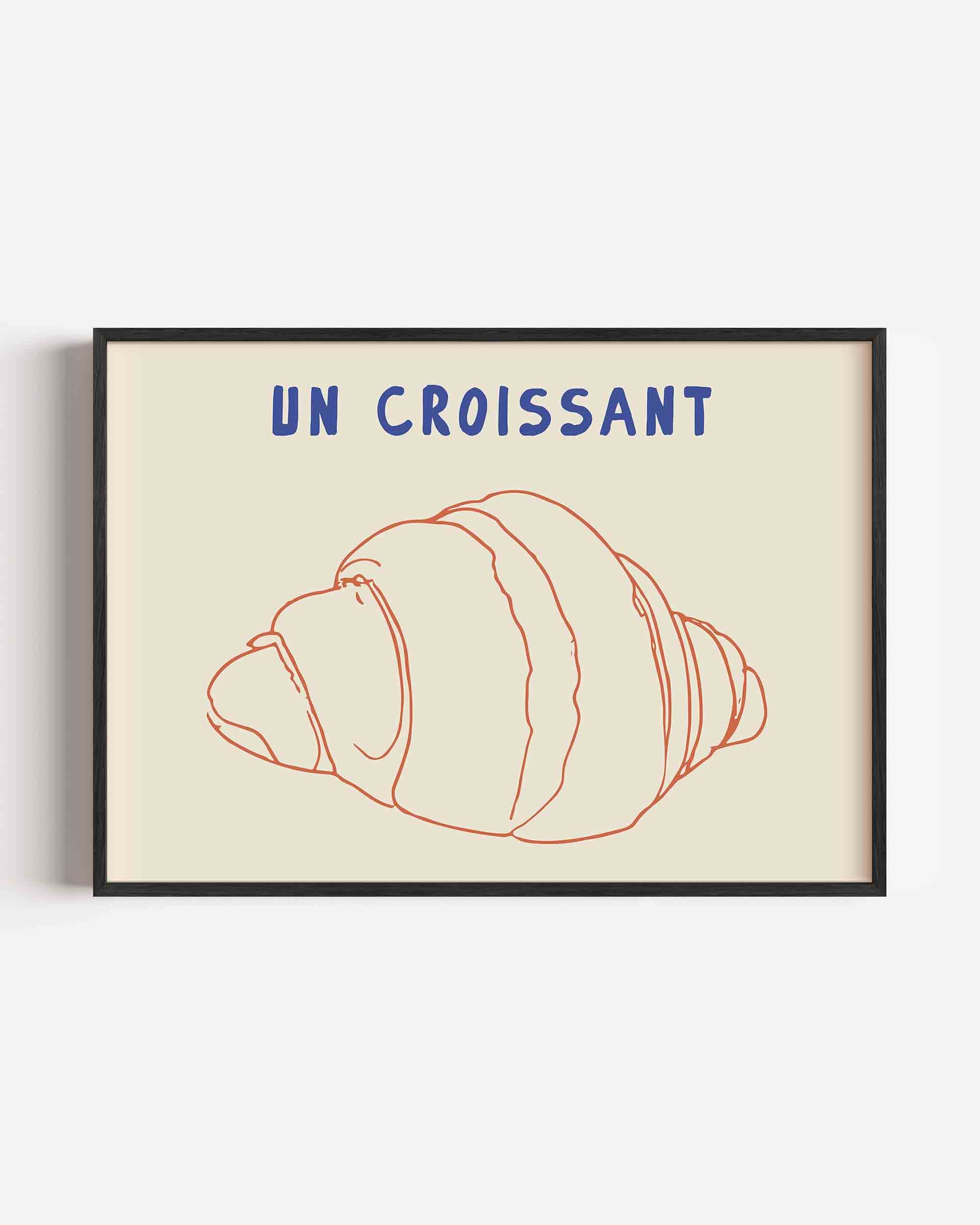 Croissant illustratie Poster