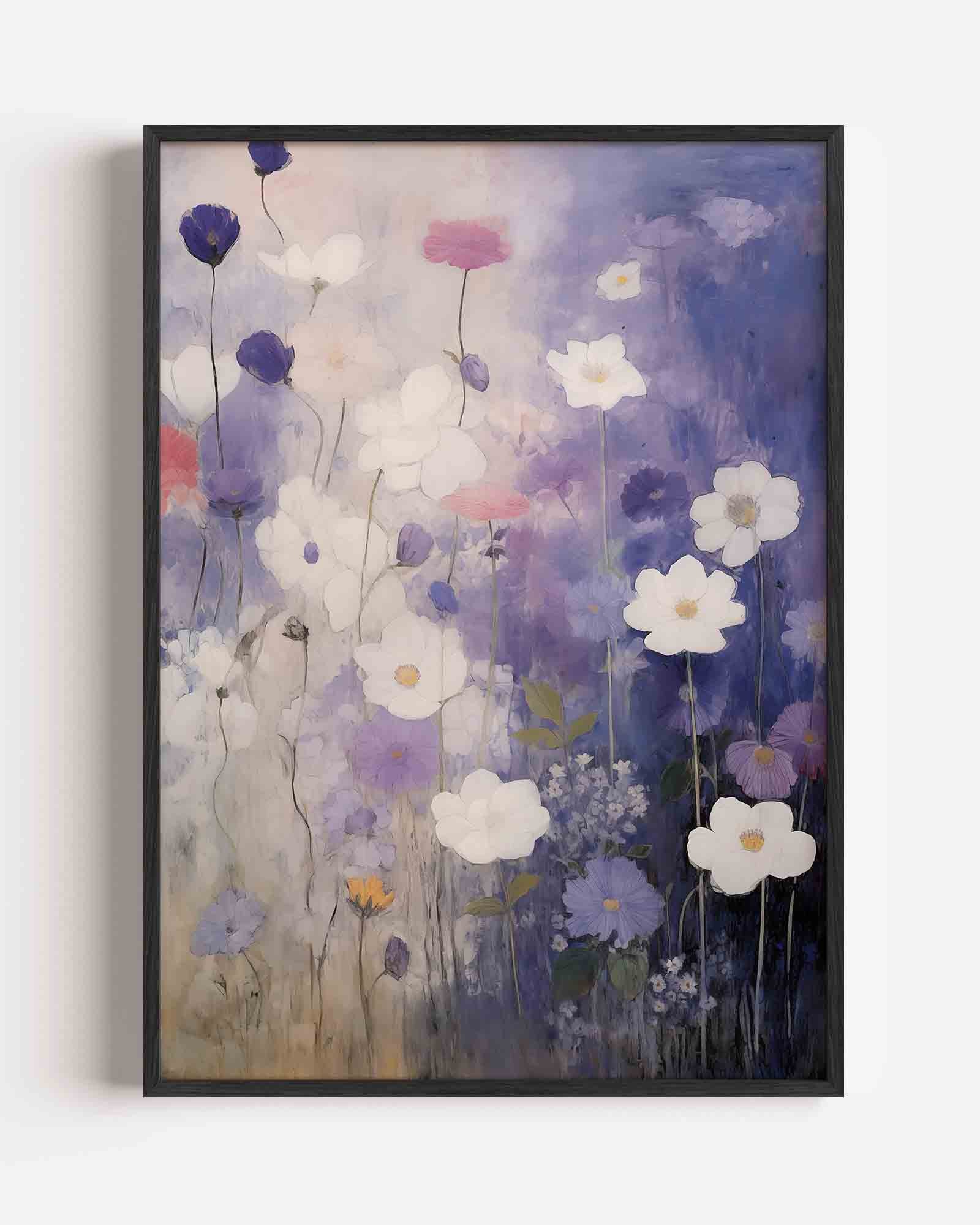 Bloemen in paarse tinten Poster